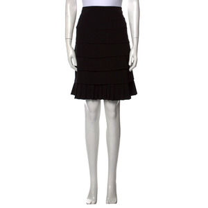Sandro Pleated Tiered Black Skirt Size 12